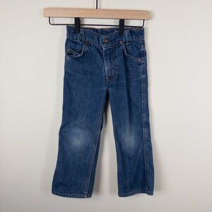 Vintage 70s 80s Levi's Orange Tab Bootcut Denim Jeans Made in USA Kids Sz 5